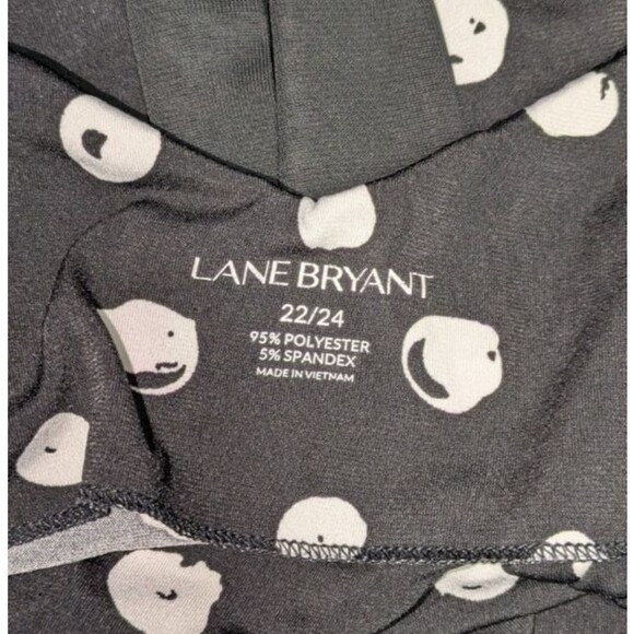 Lane Bryant Tank Top 22 24 Women's Black Polka Dot Sleeveless Tie Back Stretch - Picture 5 of 5